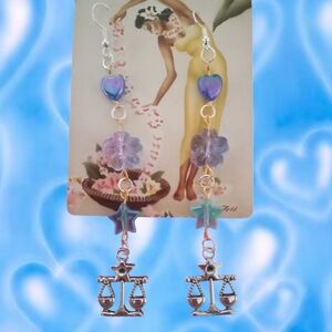 Libra zodiac earrings